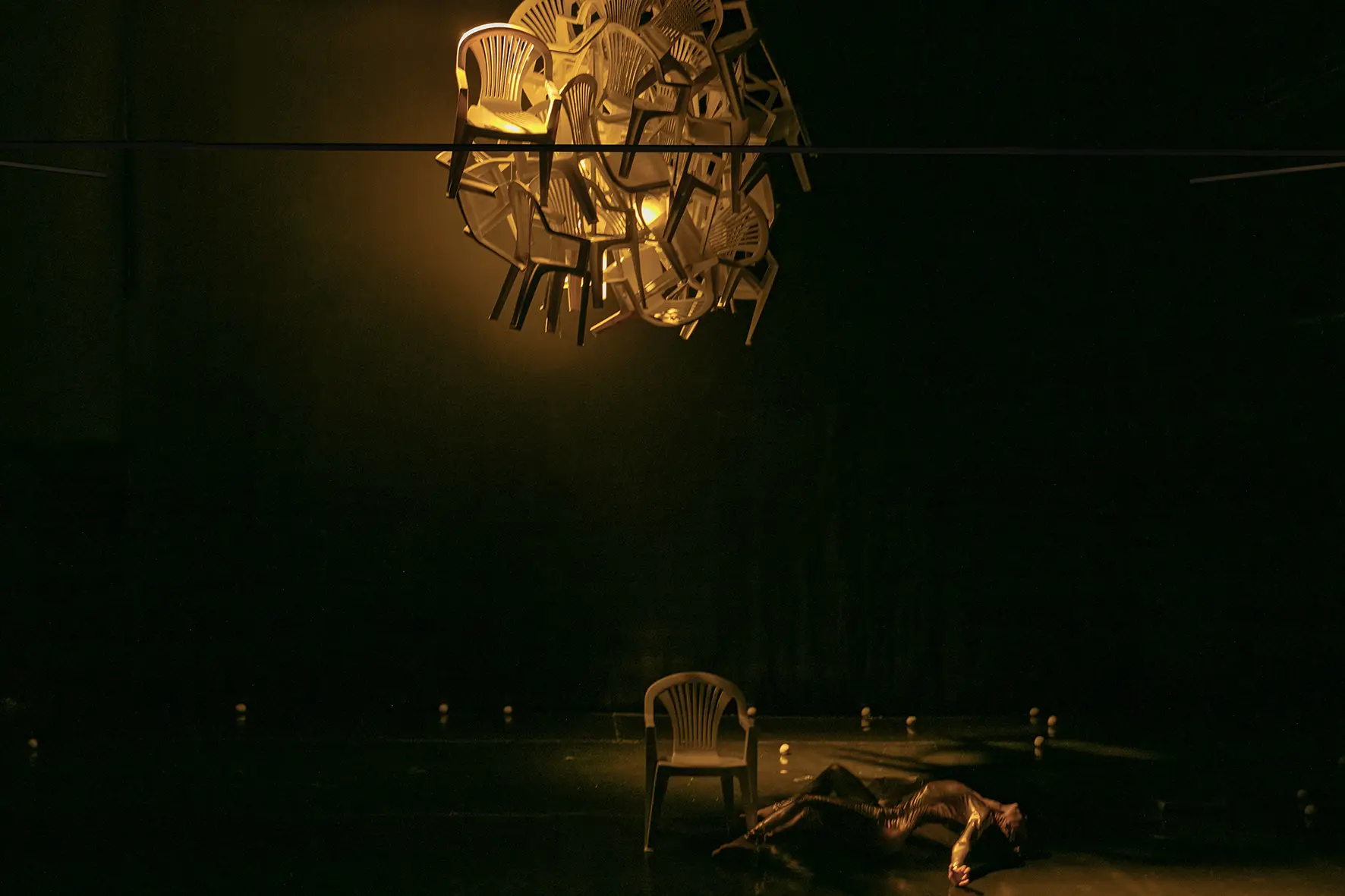  Art-direction and scenography (w. Xristo Kaouki) for Transatlantic (2020) by
                                November, ROES Theatre Athens.
